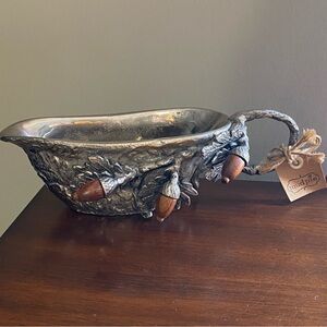 Acorn Metal Gravy Boat Mud Pie 2015